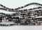 Black Veined Jasper Gemstone Beads, 4mm, Round
